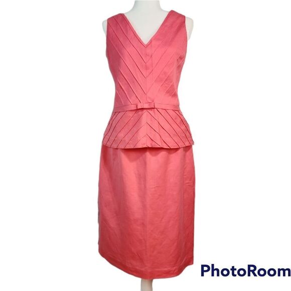 Positive Attitude Pink Linen Blend 2 PCS Skirt Set Full Lining Size 12 - Picture 2 of 16